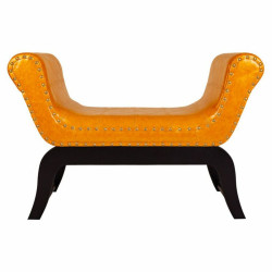 Banqueta Alexandra House Living Naranja Poliuretano Madera MDF 40 x 65