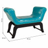 Banqueta Alexandra House Living Azul Poliuretano Madera MDF 40 x 65 x