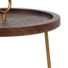 Mesa auxiliar Dorado Madera Marrón Hierro 38 x 38 x 66 cm