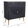 Recibidor con Cajones Alexandra House Living Gris Dorado Madera MDF 36