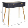 Recibidor con Cajones Alexandra House Living Gris Dorado Madera MDF 41