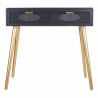 Recibidor con Cajones Alexandra House Living Gris Dorado Madera MDF 41