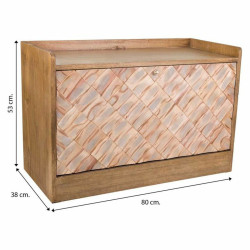 Banqueta Alexandra House Living Marrón Natural Madera de Paulonia Mad