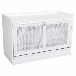 Banqueta Alexandra House Living Plateado Madera MDF 38 x 53 x 80 cm Za
