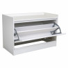 Banqueta Alexandra House Living Plateado Madera MDF 38 x 53 x 80 cm Za