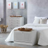 Banqueta Alexandra House Living Plateado Madera MDF 38 x 53 x 80 cm Za