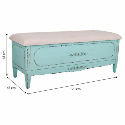 Banqueta Alexandra House Living Azul Esponja Madera de abeto Madera MD
