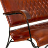 Banco Alexandra House Living Cuero Hierro Madera de mango 71 x 76 x 12
