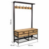Recibidor Alexandra House Living Natural Hierro Madera de mango 40 x 1