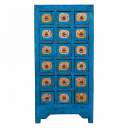 Cajonera Alexandra House Living Azul Madera de olmo 49 x 118 x 58 cm