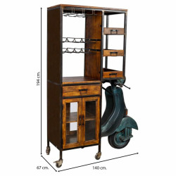 Estantería Alexandra House Living Metal Madera de mango 67 x 194 x 14