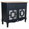 Recibidor con Cajones Alexandra House Living Negro Vidrio Madera de ab