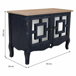 Recibidor Alexandra House Living Negro Vidrio Madera de abeto Madera M