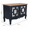 Recibidor Alexandra House Living Negro Vidrio Madera de abeto Madera M