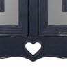 Recibidor Alexandra House Living Negro Vidrio Madera de abeto Madera M
