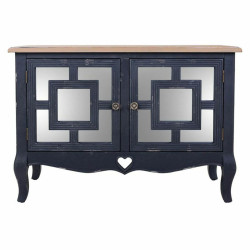 Recibidor Alexandra House Living Negro Vidrio Madera de abeto Madera M