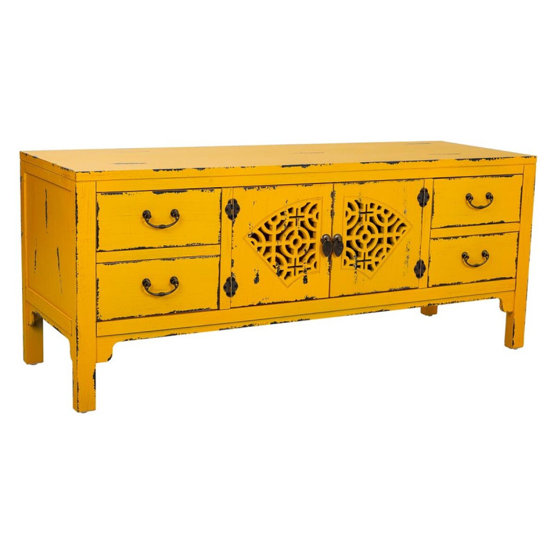 Cajonera multiusos Alexandra House Living Amarillo Madera de abeto Mad Cajonera multiusos Alexandra House Living Amarillo Madera de abeto Mad