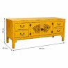 Cajonera multiusos Alexandra House Living Amarillo Madera de abeto Mad