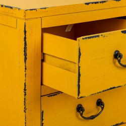 Cajonera multiusos Alexandra House Living Amarillo Madera de abeto Mad