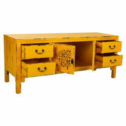 Cajonera multiusos Alexandra House Living Amarillo Madera de abeto Mad