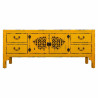 Cajonera multiusos Alexandra House Living Amarillo Madera de abeto Mad