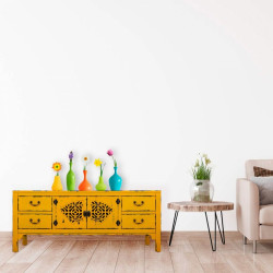 Cajonera multiusos Alexandra House Living Amarillo Madera de abeto Mad