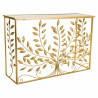 Recibidor Alexandra House Living Dorado Metal Vidrio Madera MDF 40 x 8