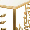 Recibidor Alexandra House Living Dorado Metal Vidrio Madera MDF 40 x 8