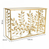 Recibidor Alexandra House Living Dorado Metal Vidrio Madera MDF 40 x 8