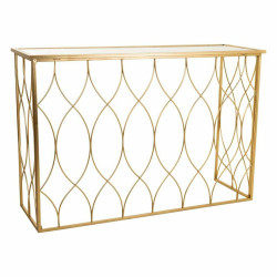 Recibidor Alexandra House Living Dorado Metal Vidrio Madera MDF 40 x 8