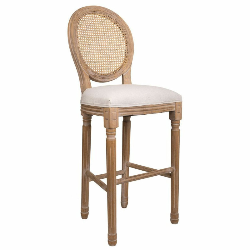Taburete Alexandra House Living Crema Ratán Madera de caucho 42 x 121 Taburete Alexandra House Living Crema Ratán Madera de caucho 42 x 121