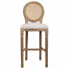 Taburete Alexandra House Living Crema Ratán Madera de caucho 42 x 121