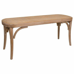 Banqueta Alexandra House Living Marrón Ratán Madera de caucho 37 x 4