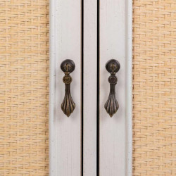 Recibidor Alexandra House Living Blanco Ratán Madera de abeto Madera