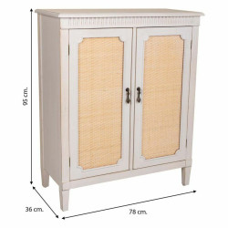 Recibidor Alexandra House Living Blanco Ratán Madera de abeto Madera