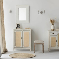 Recibidor Alexandra House Living Blanco Ratán Madera de abeto Madera