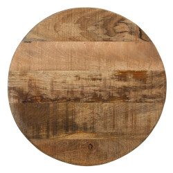Mesa auxiliar Negro Natural Madera Metal Hierro madera y metal Madera