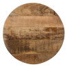 Mesa auxiliar Negro Natural Madera Metal Hierro madera y metal Madera