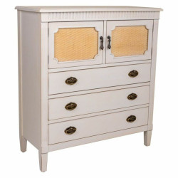 Cómoda Alexandra House Living Blanco Ratán Madera de abeto Madera MD