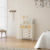 Cómoda Alexandra House Living Blanco Ratán Madera de abeto Madera MD