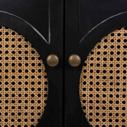 Recibidor Alexandra House Living Negro Ratán Madera de abeto Madera M