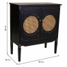 Recibidor Alexandra House Living Negro Ratán Madera de abeto Madera M