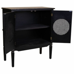 Recibidor Alexandra House Living Negro Ratán Madera de abeto Madera M