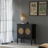Recibidor Alexandra House Living Negro Ratán Madera de abeto Madera M