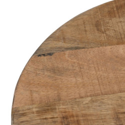 Mesa auxiliar Negro Natural Madera Metal Hierro madera y metal Madera