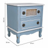 Mesita de Noche Alexandra House Living Azul 36 x 56 x 50 cm