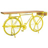 Recibidor Alexandra House Living Bike Amarillo Hierro Madera de mango
