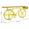 Recibidor Alexandra House Living Bike Amarillo Hierro Madera de mango
