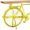 Recibidor Alexandra House Living Bike Amarillo Hierro Madera de mango