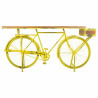 Recibidor Alexandra House Living Bike Amarillo Hierro Madera de mango